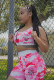 Pink Camo Trap Active Wear